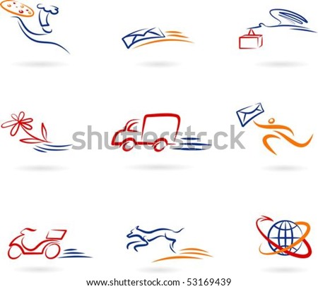 Vector Icons on Of Delivery And Post Icons Stock Vector 53169439   Shutterstock