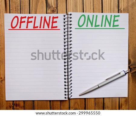 Offline Online word on notepad