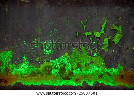 Background in toxic style on a metal surface
