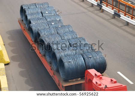 Transportation of metal products on road