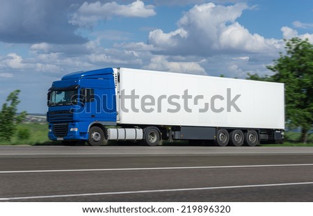 cargo truck go on road