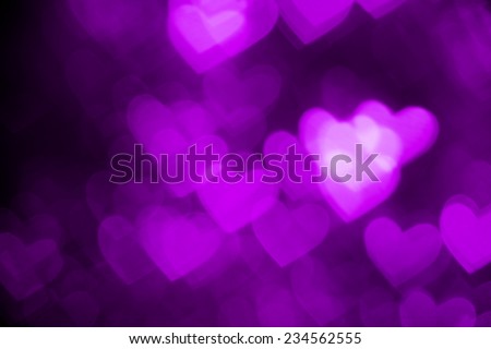 purple heart shape holiday photo background