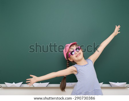 girl near the school board
