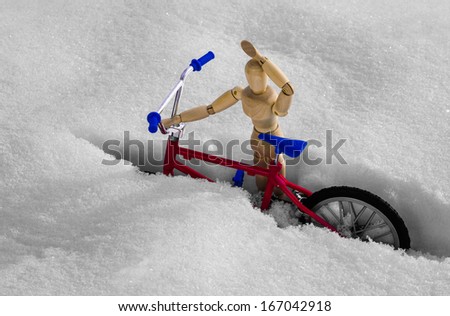 Snow Bike. So at the skate park the jump ended up in a snow bank and nowhere to go.