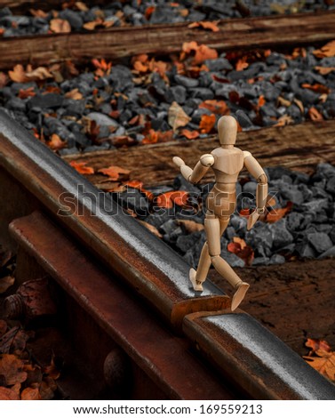 Run The Rail. This one likes to stay fit by running on the railroad rail.