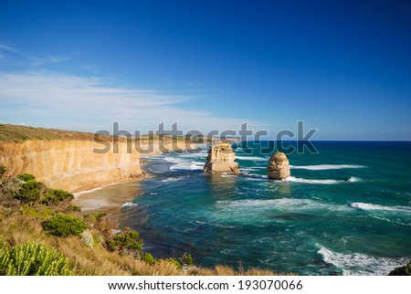 View at coast of Twelve Apostles by Great Ocean Rd, Australia