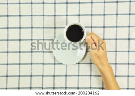 Man sitting at the dinner table and coffee