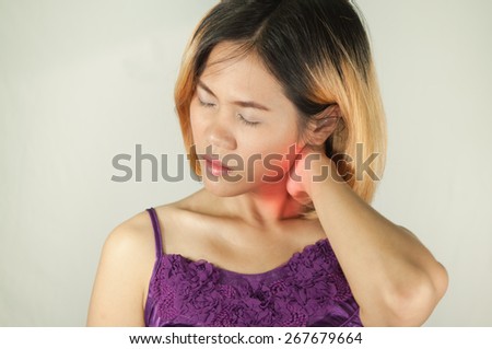 young woman neck pain