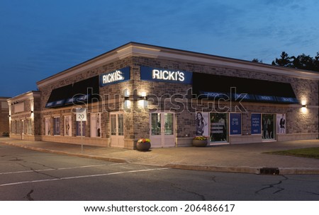 DARTMOUTH, CANADA - JULY 20, 2014: Ricki\'s store. Ricki\'s is a women\'s clothing and apparel retailer with more than 155 locations across Canada.