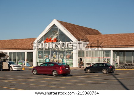 ELMSDALE, CANADA - SEPT 04, 2014: Atlantic Superstore is a Canadian chain of supermarkets located in New Brunswick, Nova Scotia, and Prince Edward Island. It operates under a division of Loblaws.