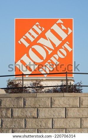DARTMOUTH, CANADA - SEPT 28, 2014: The Home Depot is a home improvement retailer. It operates retail stores across the United States, all provinces of Canada and in Mexico.