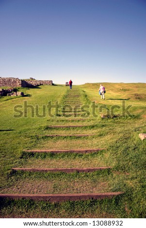 Steps in Roman Ruins (Hadrian’s Wall; England)