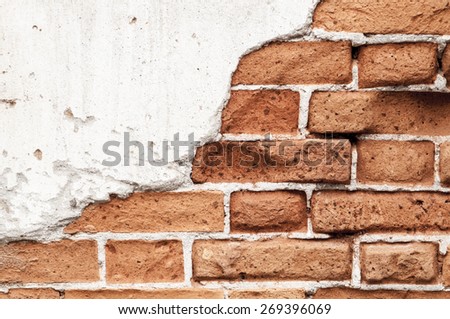 brick wall broken in Background