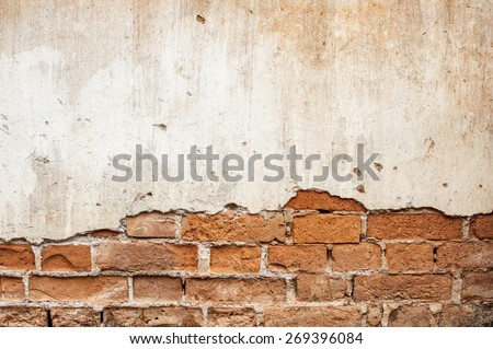 brick wall broken in Background