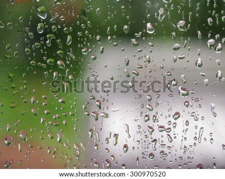 rain on window glass background texture