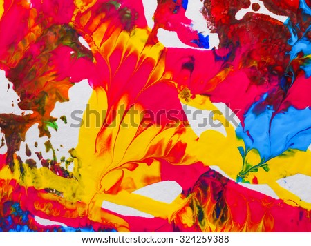 backgrounds abstract painting acrylic water on white paper arts