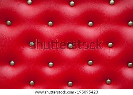 Luxury leather upholstry in red