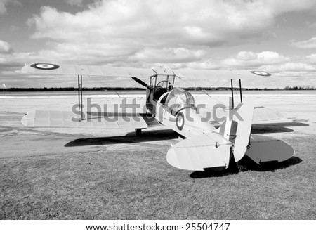vintage propeller war plane