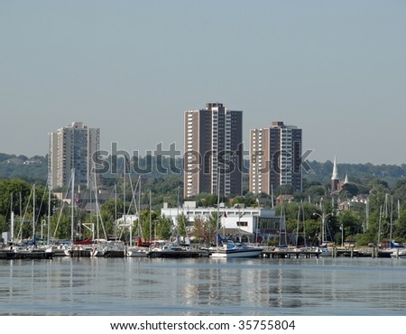 Hamilton, Ontario,  downtown area seen from Lake Ontario