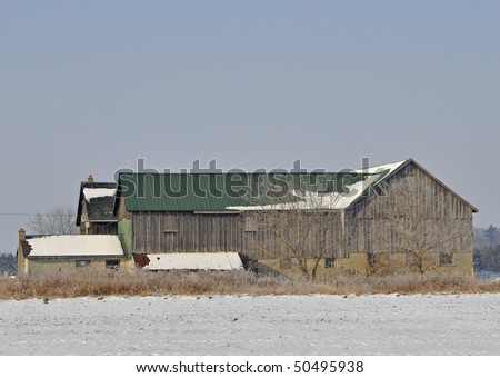 green roof Barn, Winter