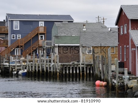 typical east coast fishing village Fisherman Cove Eastern Passage in Nova Scotia Canada
