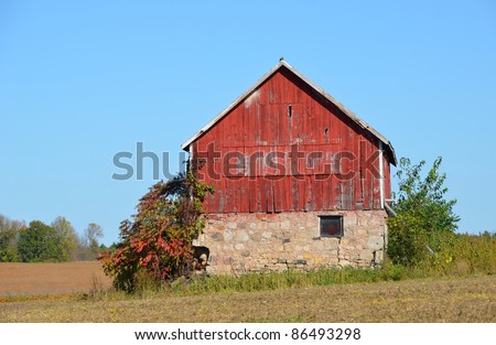 Agricultural building in an rural area, Autumn