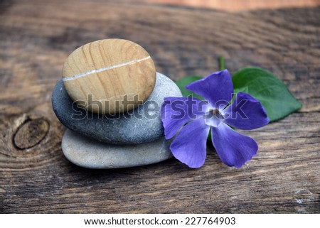 Zen stones for meditation with nature background