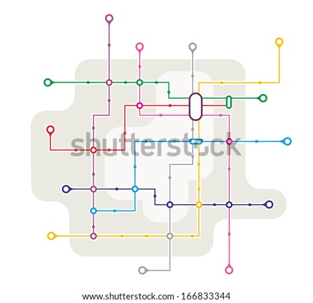 fictive network map for urban public transport