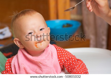 A child who refuses to eat and crumple