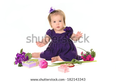 baby girl purple dress with flowers gifts for mom