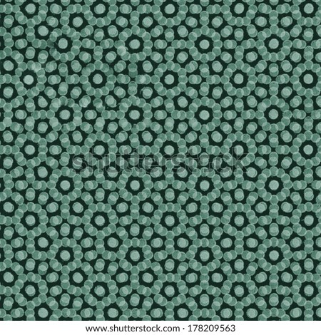 green abstract background circle pattern daisy chain decorative motif