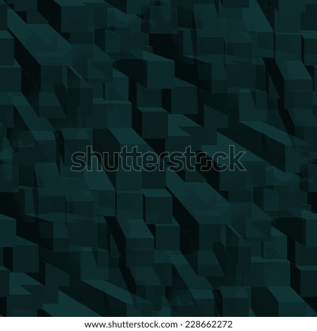 black background abstract cube seamless pattern