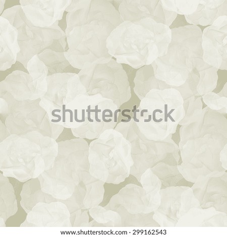 white wedding background, roses flowers, seamless pattern