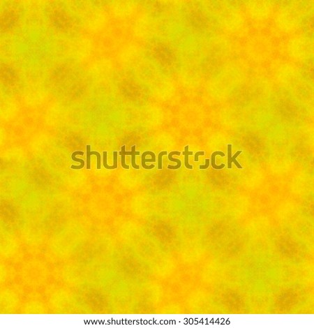 yellow pattern with colorful flowers painted on watercolor paper, seamless pattern