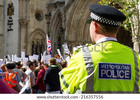 Royal Courts of Justice, London, UK, 31st August, 2014. Rally To Demand Zero Tolerance of Antisemitism