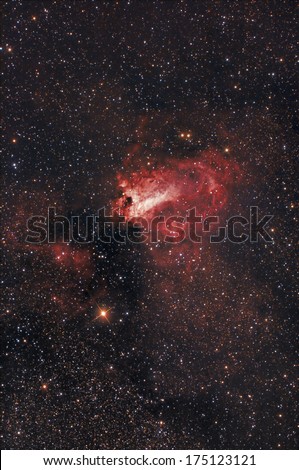 Nebula in zodiac constellation of the Archer.