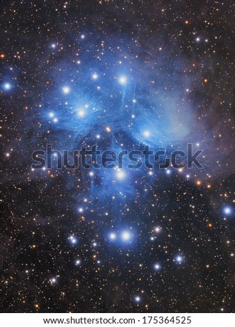 Big star-cluster with nebulosity in the zodiacal constellation of Bull.