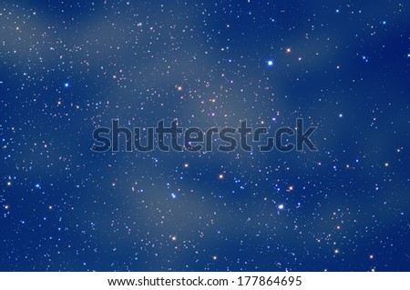 Big Milky Way nebulosity in the part of zodiac constellation (the Archer).