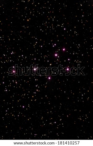 Star cluster in the zodiac constellation of Bull.