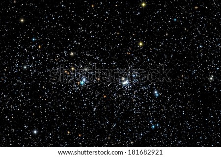 Two big star clusters with cross-shaped stars.