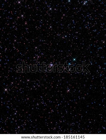 Fine-shaped stars on a black clipping background. Photographed with a telescope.
