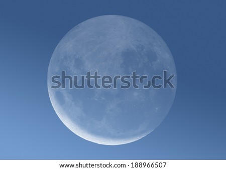 Moon eclipse on a blue gradient background.