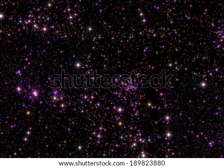 Stars as seen through a telescope.