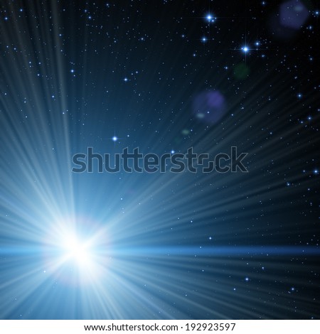 Brightest star Sirius as seen through a telescope.