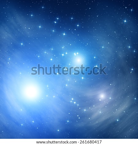 Milky way stars. Digital illustration.
