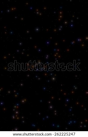 Milky way stars. Digital illustration.
