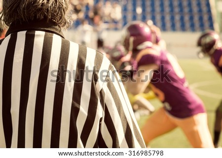 American football referee.