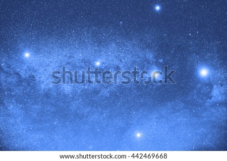 Milky way stars in deep space / cosmos.  No elements of NASA or other third party.