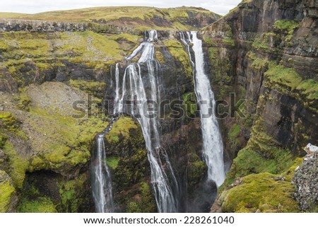 Glymur Waterfall - second highest waterfall of Iceland