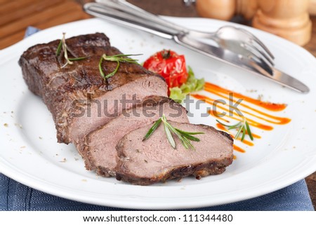 Grilled sirloin steak